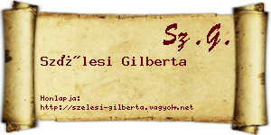 Szélesi Gilberta névjegykártya